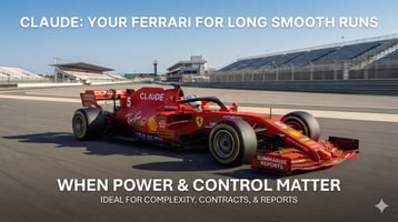 Claude your Ferrari for long smooth runs when power and control matter.