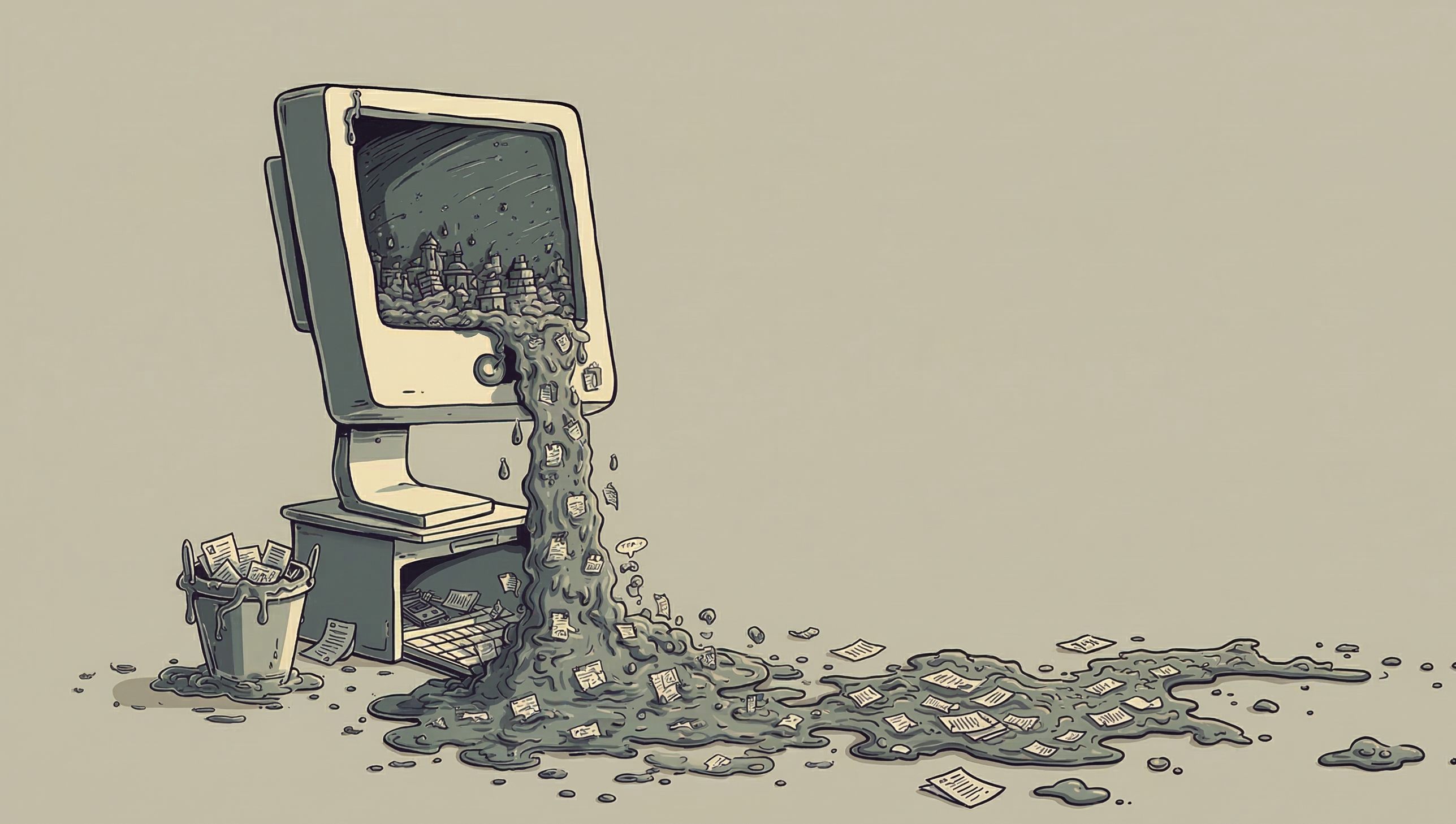 AI Slop Computer Image 